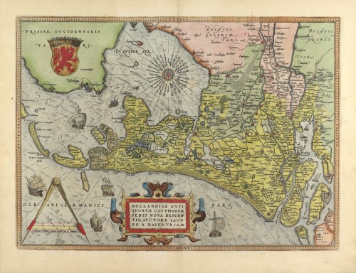 Holland By Abraham Ortelius Sanderus Antique Maps Antique Map Webshop