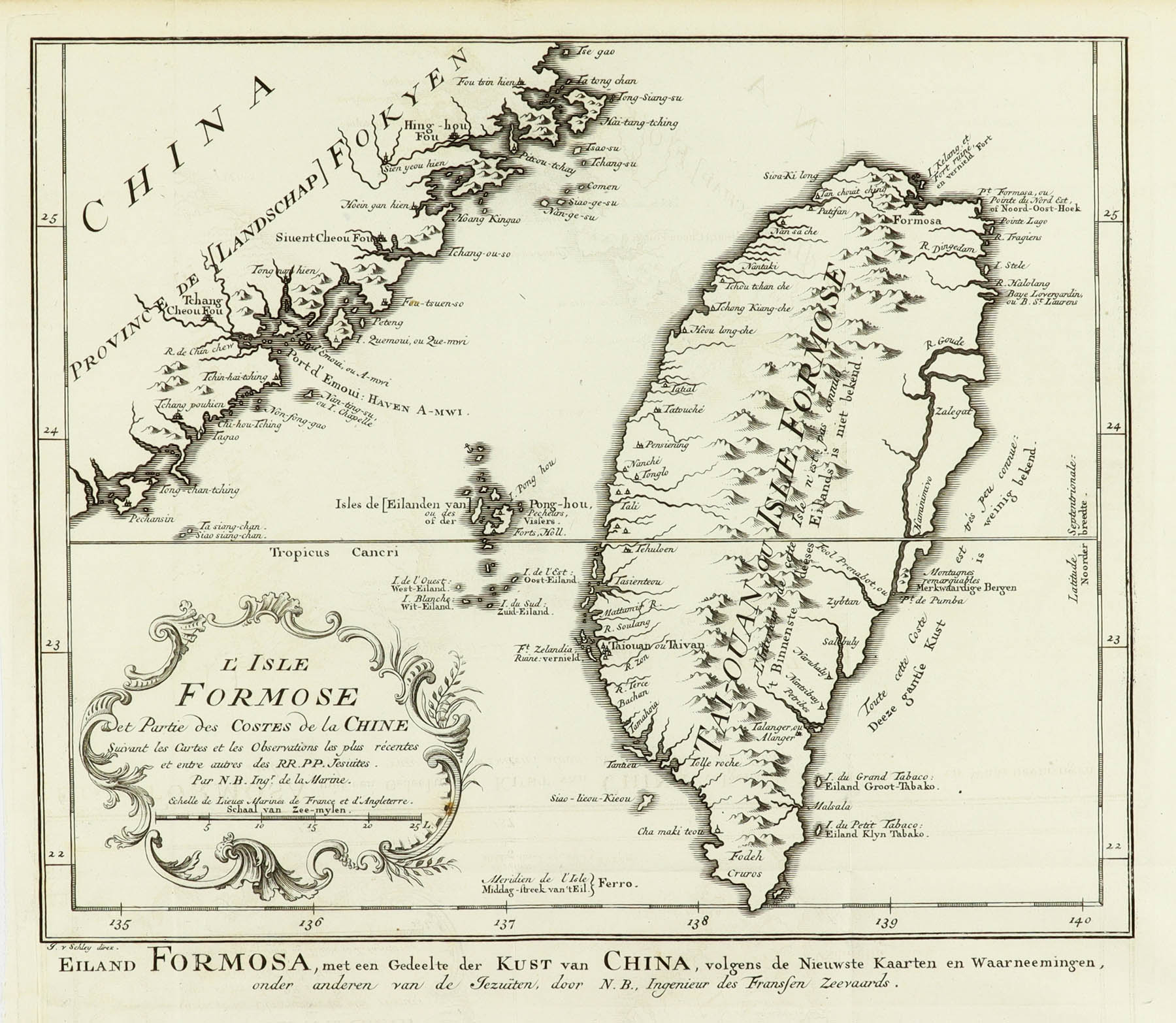 L'Isle Formose et Partie des Costes de la Chine.