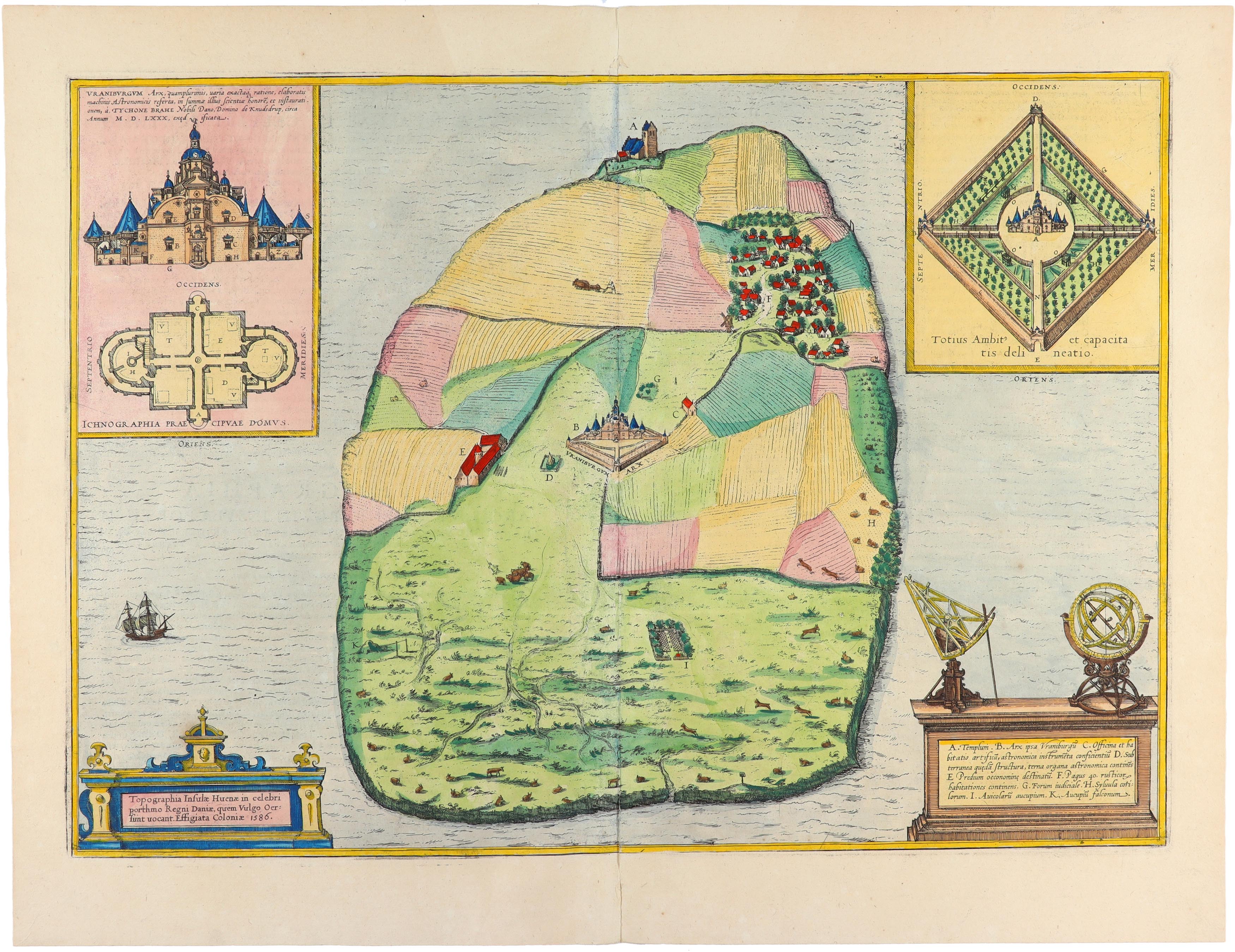 Topographia Insulae Huenae in Celebri Porthmo Regni Daniae, quem vulgo Oersunt uocant. 