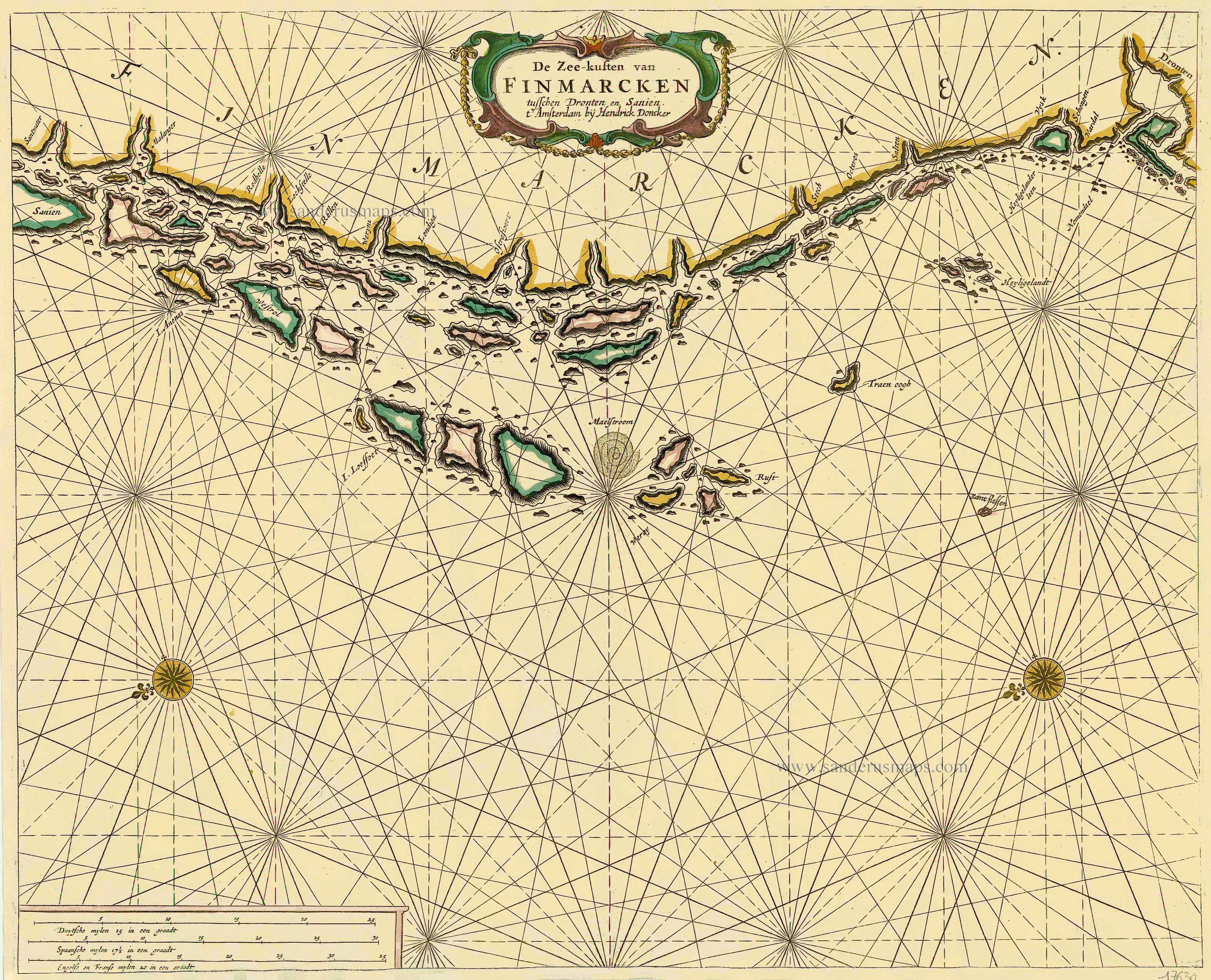 Sea chart of Norway