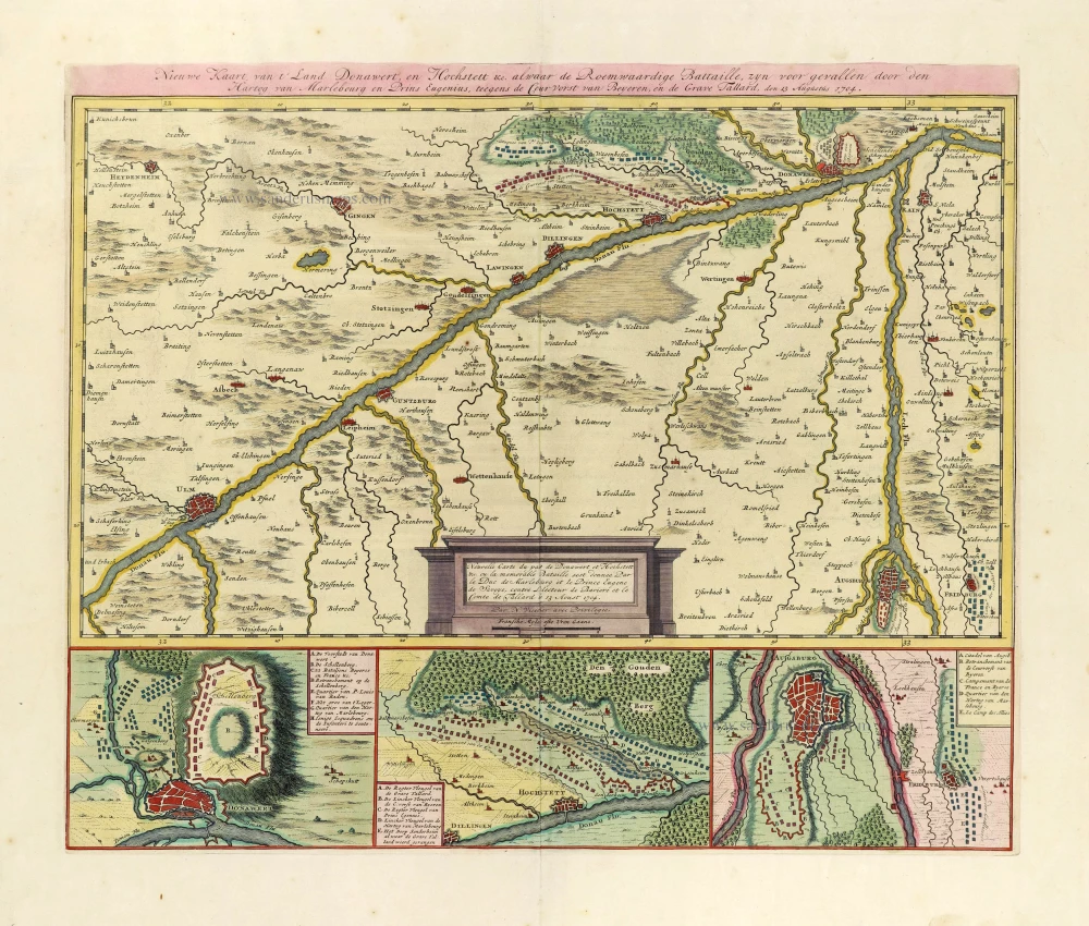 Battle of Blenheim-Höchstädt by Visscher N. II.