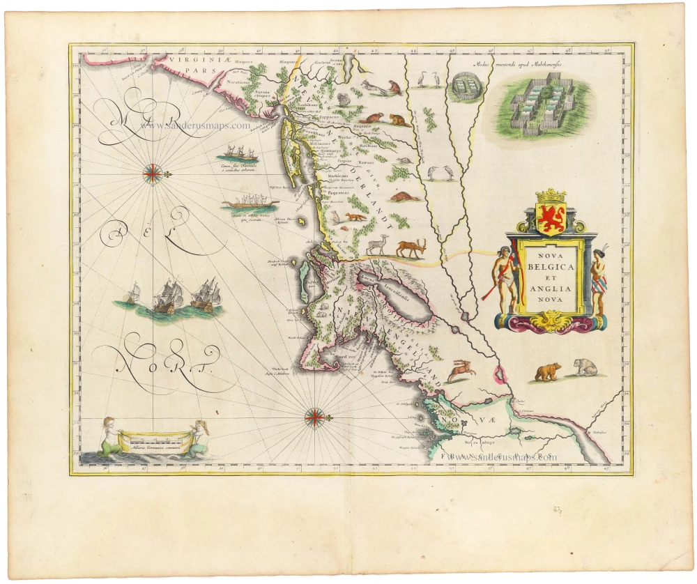 New England - Nova Belgica, by Willem Blaeu.