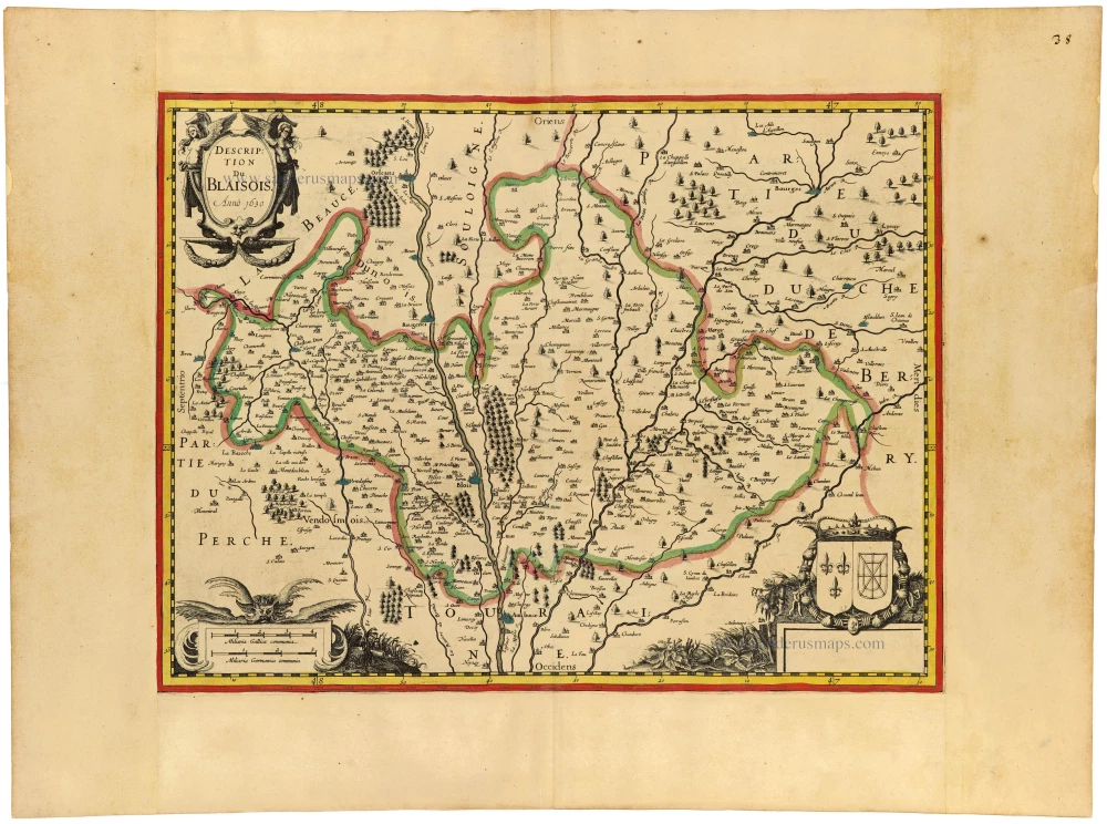 Blois by J. Janssonius. 