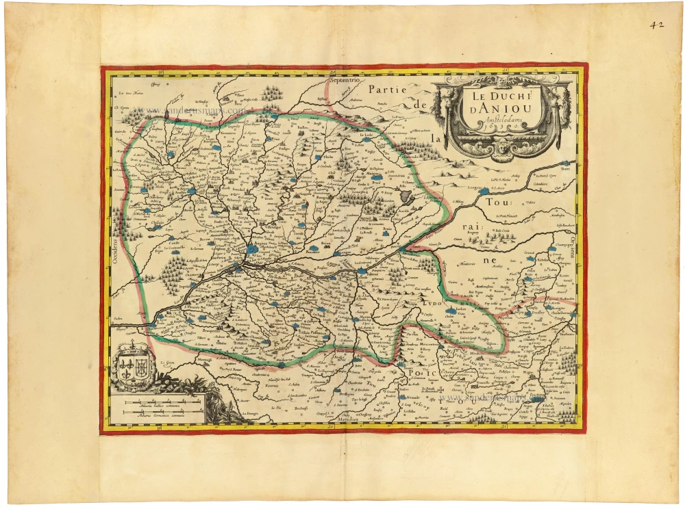 Anjou by J. Janssonius.