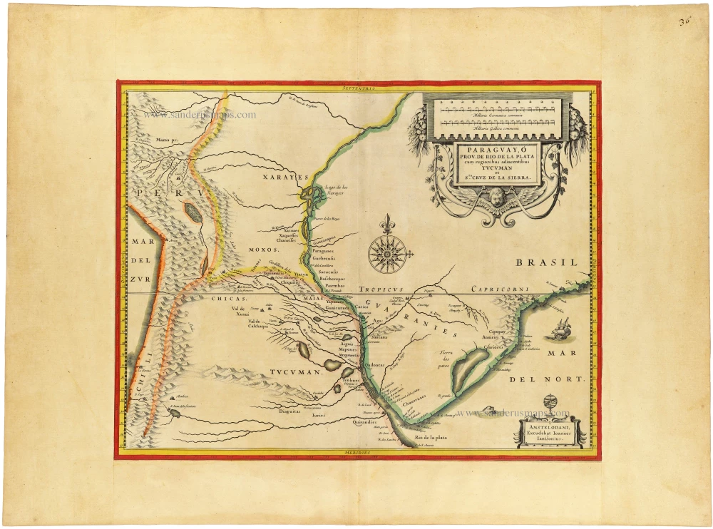 Paraguay, O Prov. de Rio de la Plata cum regionibus adiacentibus Tucuman et Sta. Cruz de la Sierra.