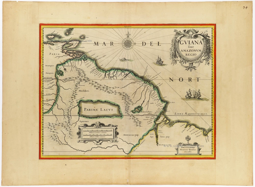 Guyana by J. Janssonius.