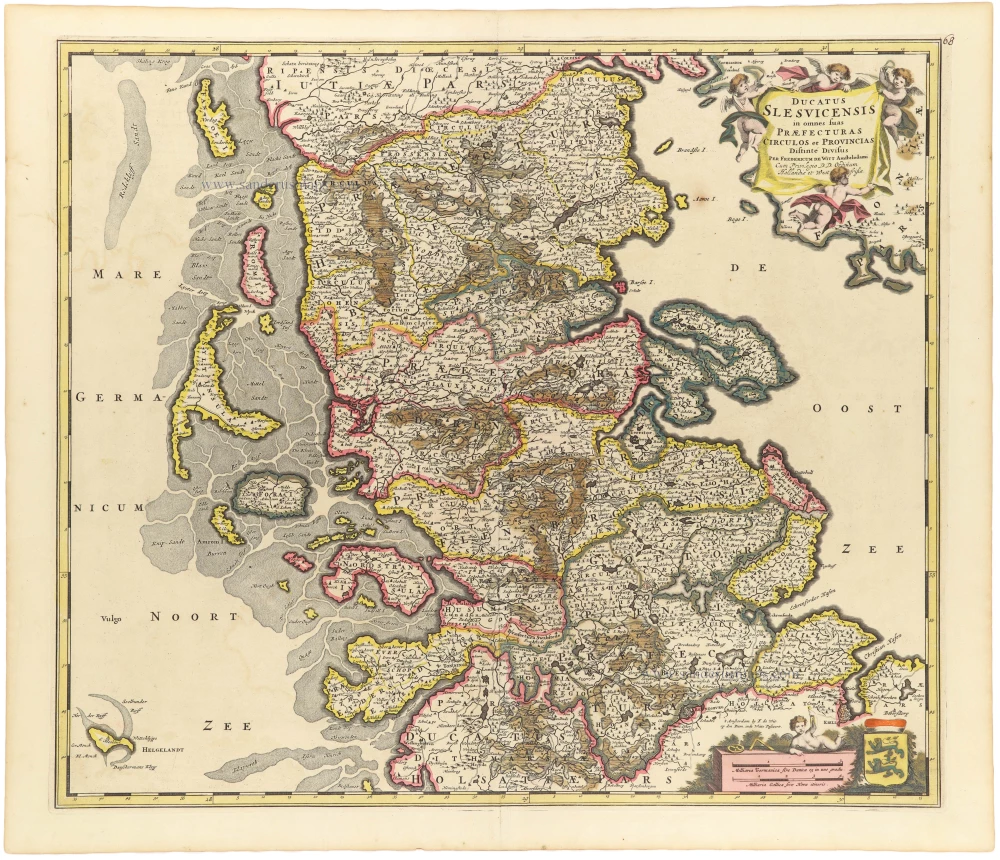 Ducatus Slesvicensis in omnes suas Praefecturas Circulos et Provincias Distinté Divisus.