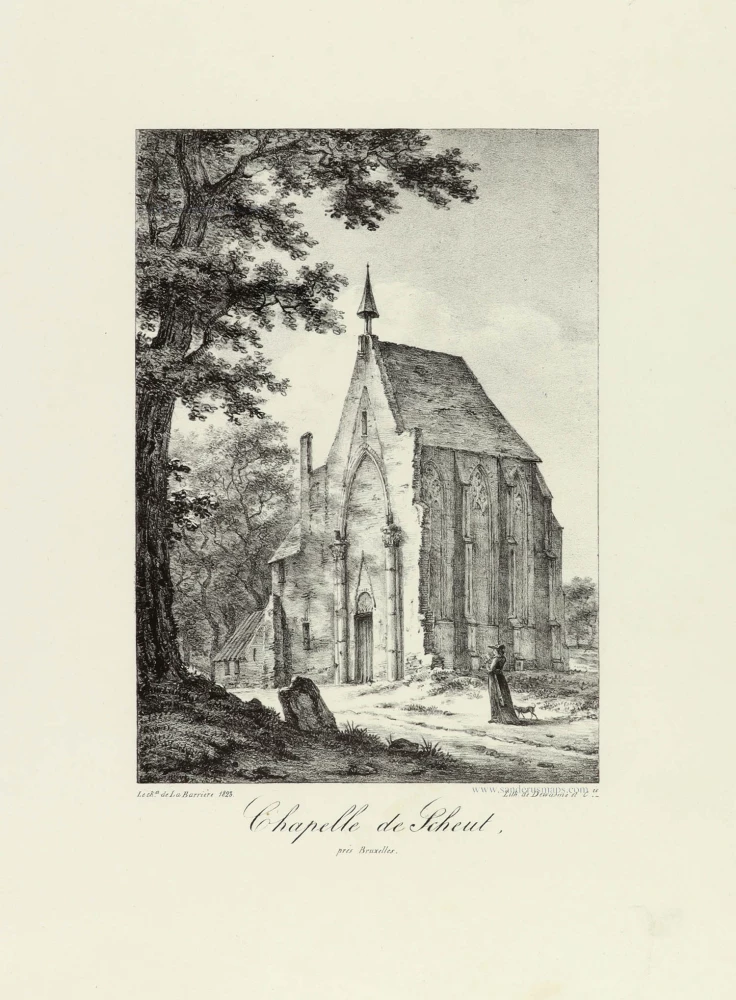 Scheut (Anderlecht - Brussels), lithograph by Dewasme, after Prosper de la Barrière