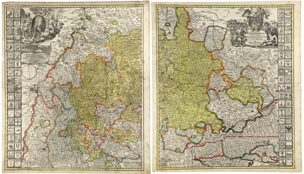 Württemberg, by Johann Baptist Homann.