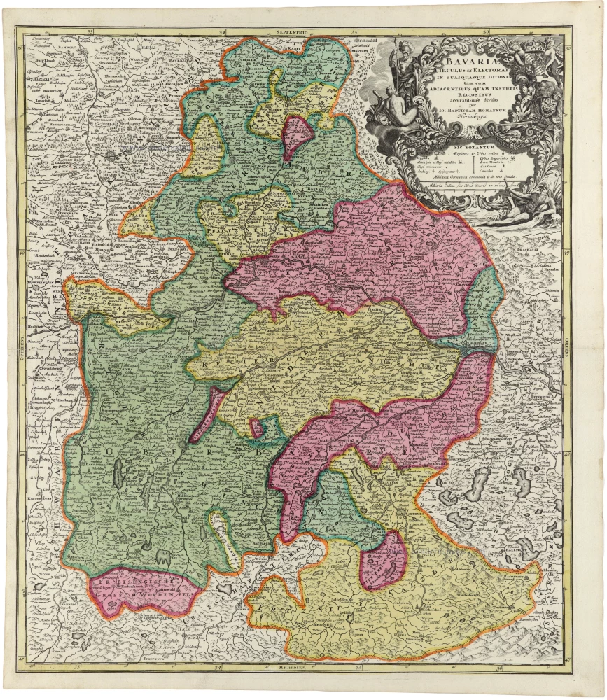 Bavaria by Johann Baptist Homann.