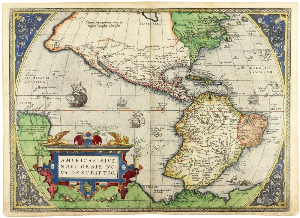 America by Abraham Ortelius.