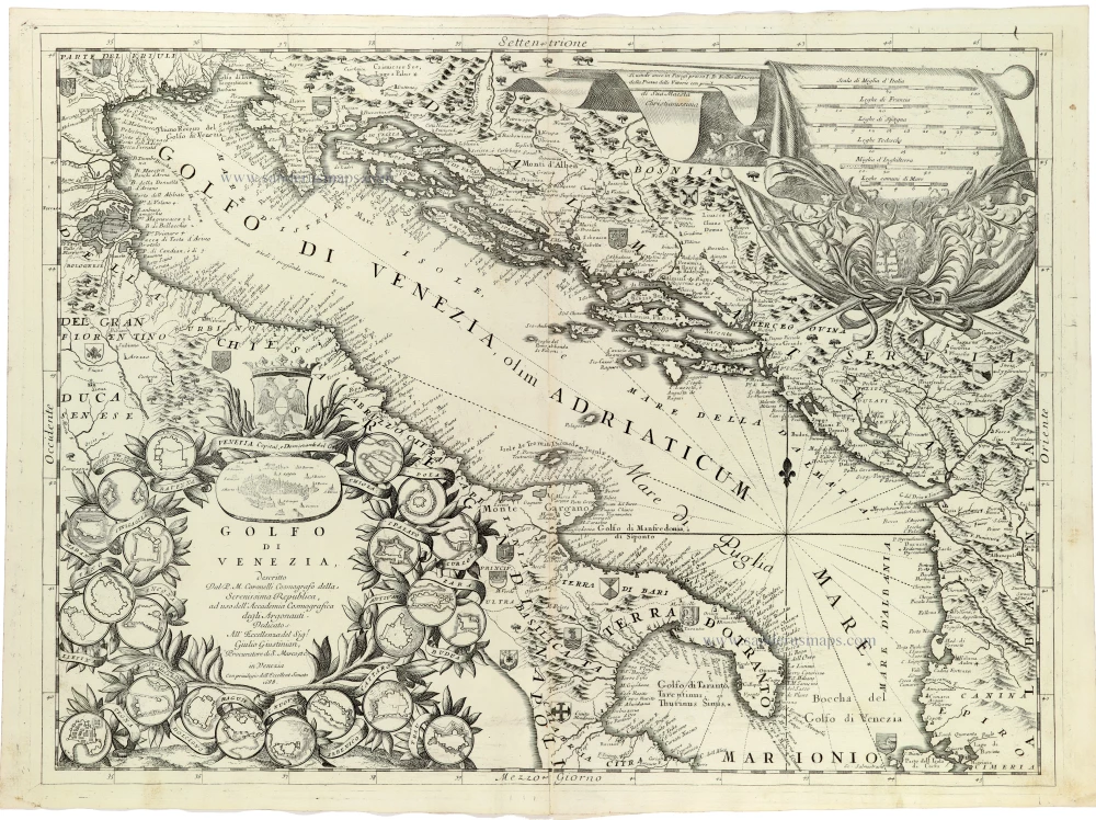 Adriatic Sea by Coronelli V.M. (1650-1718