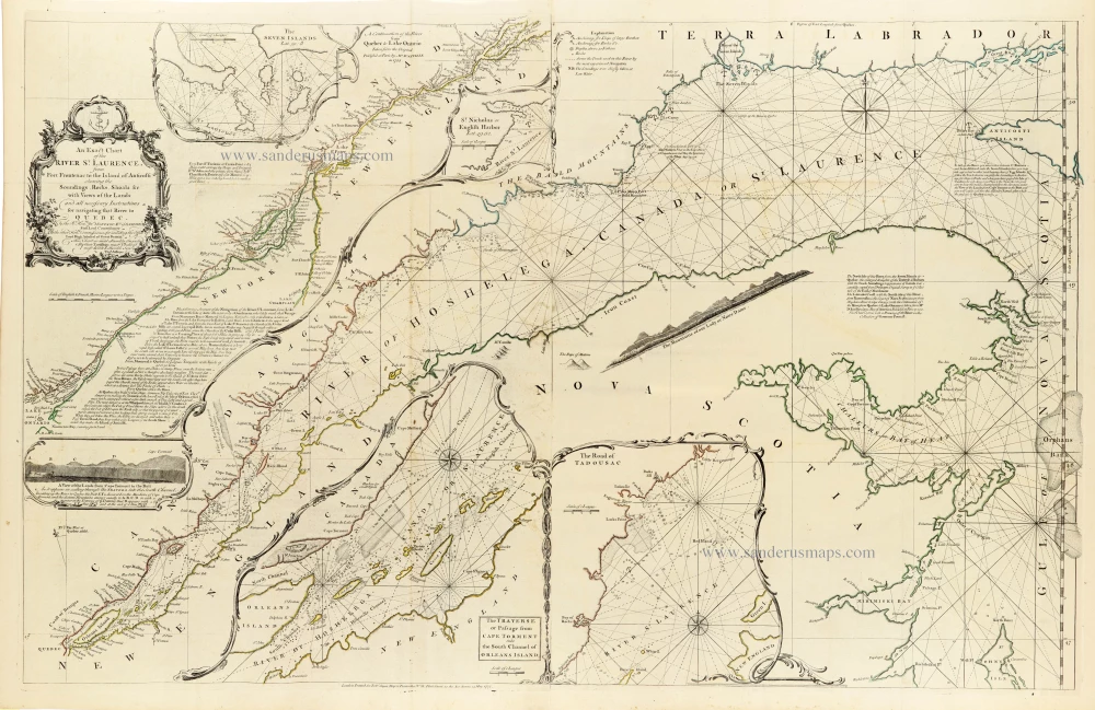 Canada - St. Laurence River by Thomas Jeffery, published by Robert Sayer,