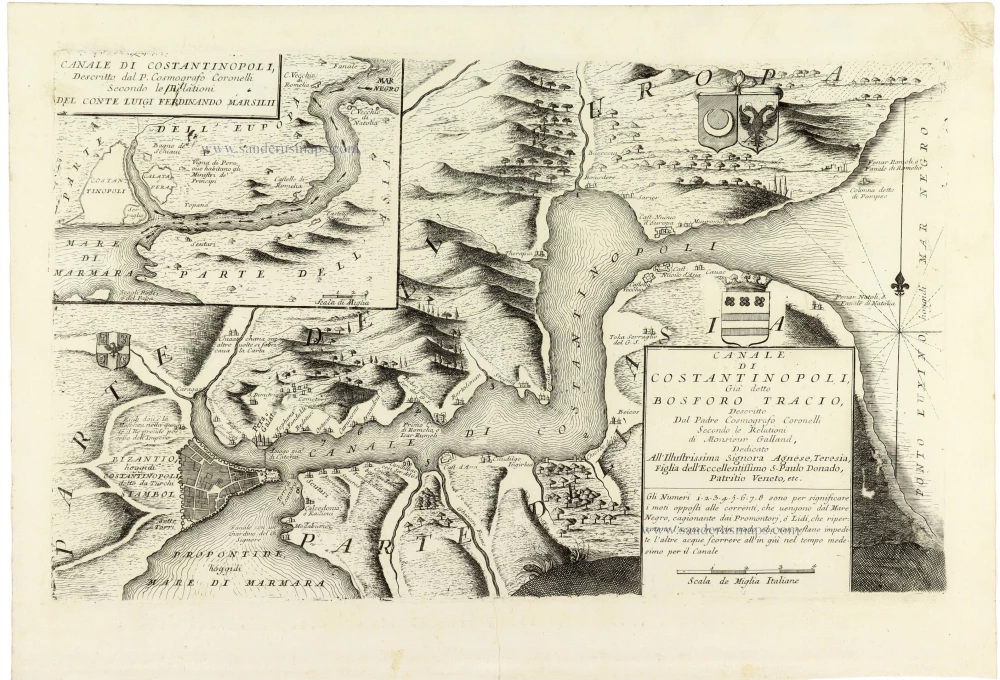 Bosphorus Straits, by Coronelli V.M. 
