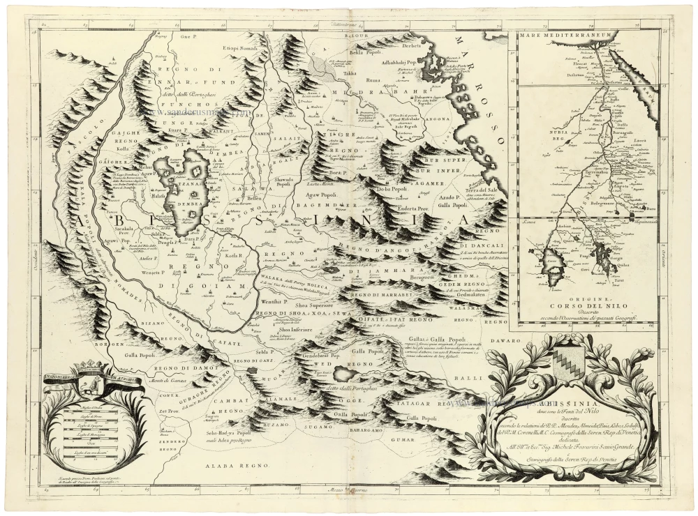 Abyssinia (Ethiopia) by Coronelli V.M. (1650-1718