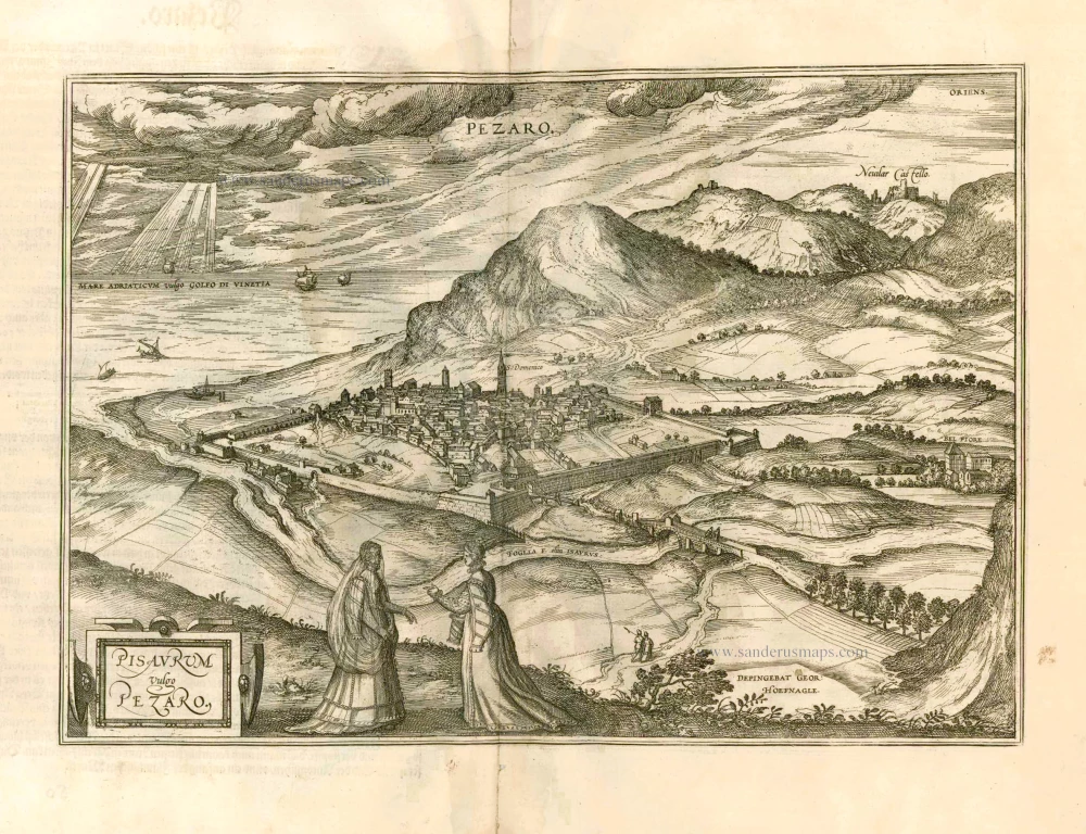 Pesaro by Braun & Hogenberg.