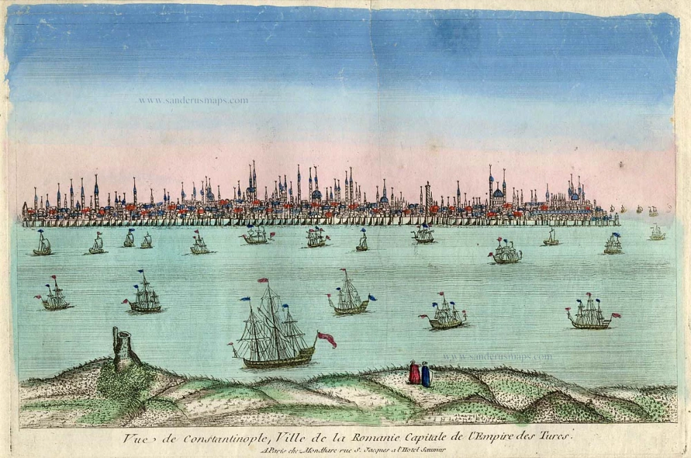Vue de Constantinople, Ville de la Romanie Capitale de l'Empire des Turcs.