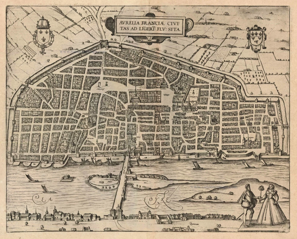 Orleans, by Georg Braun and Frans Hogenberg.
