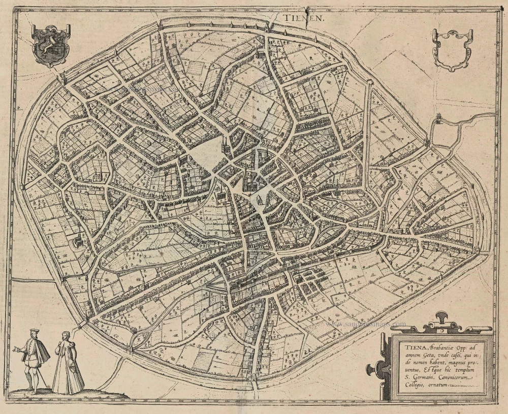 Tienen, by Georg Braun and Frans Hogenberg.