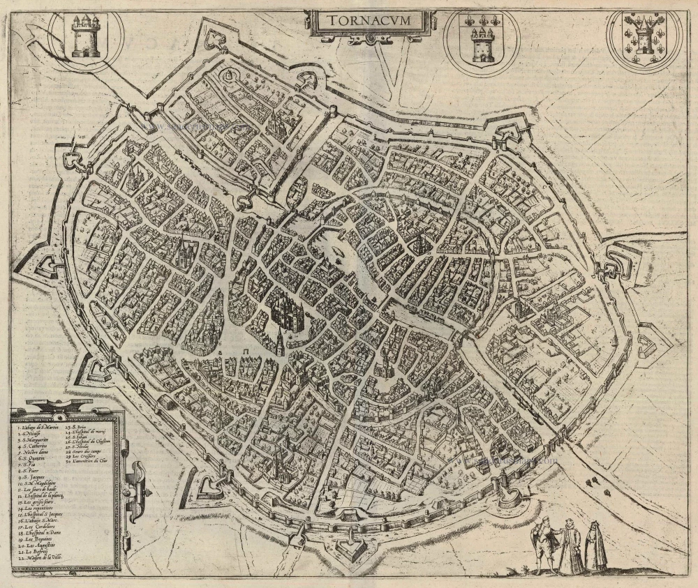 Tournai, by Georg Braun and Frans Hogenberg.