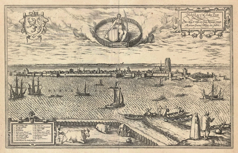 Dordrecht, by Georg Braun and Frans Hogenberg.