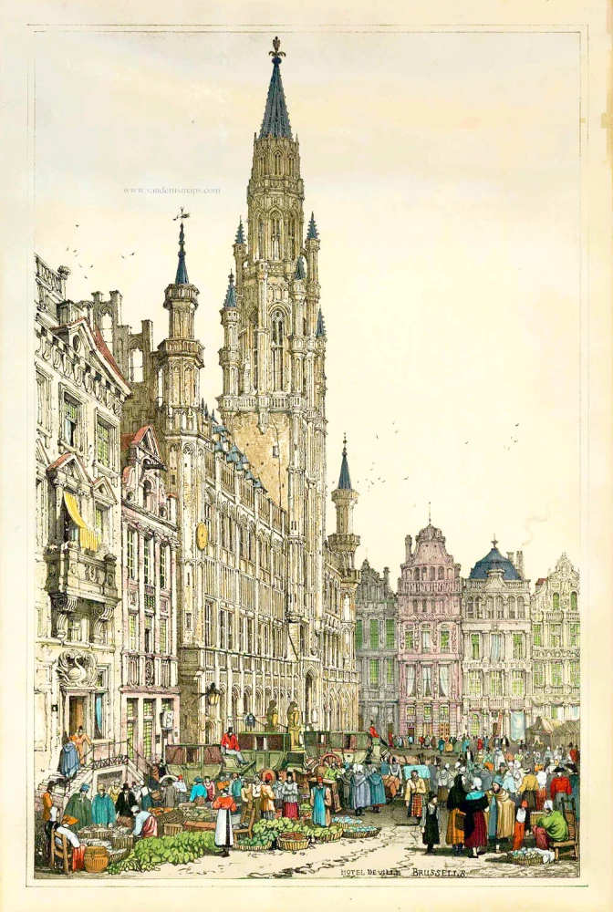 View of Brussels - (Brussel - Bruxelles) by S. Prout.