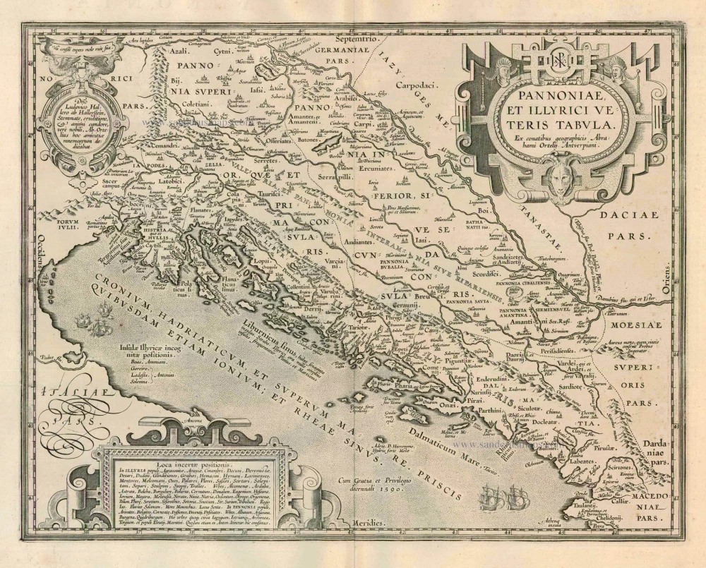 Pannonia & Illyricum (Dalmatia), by Ortelius A