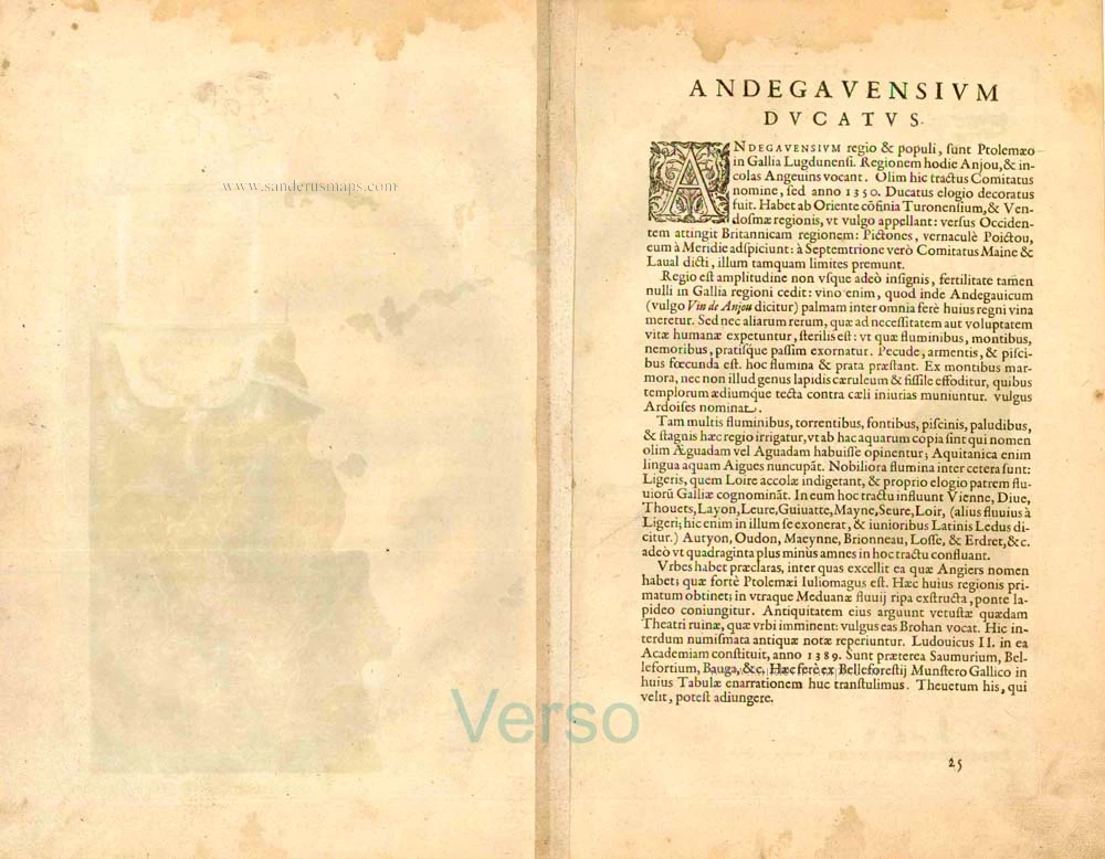 Anjou by Ortelius A.