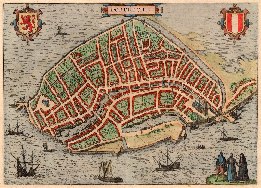 Dordrecht by Braun and Hogenberg