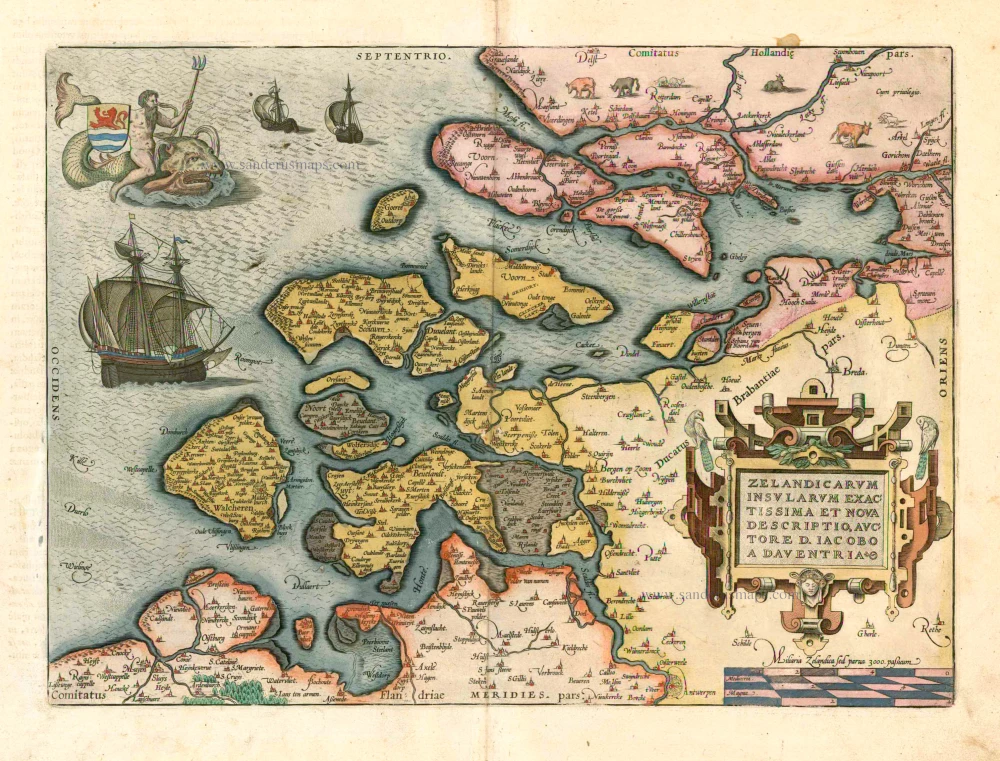 Zeeland, by A. Ortelius.