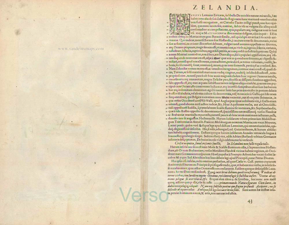 Zeeland, by A. Ortelius.