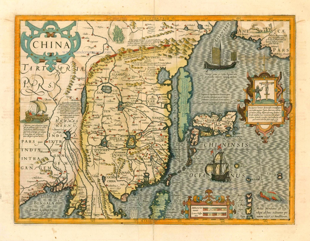 China, Korea and Japan by J. Hondius.