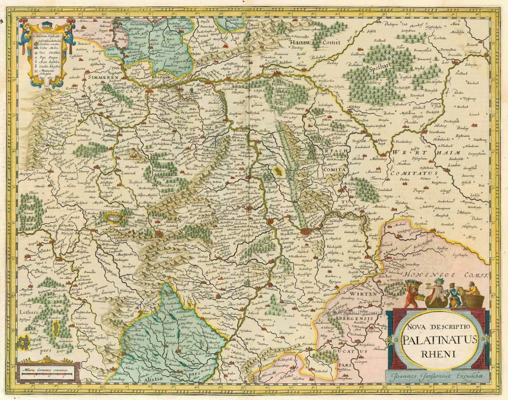 Rheinpfalz, by J. Janssonius.