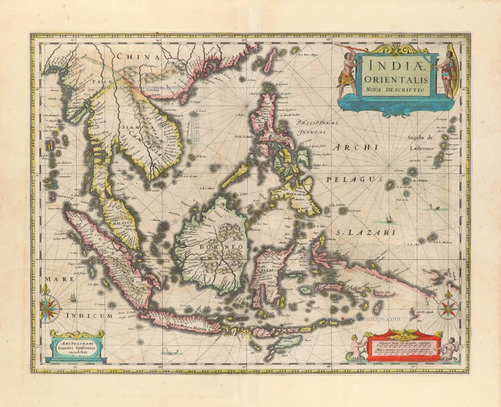 Southeast Asia by Janssonius, Johannes