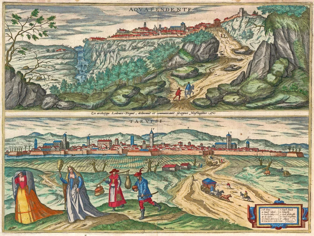 Acquapendente and Tarvisio by Braun and Hogenberg.