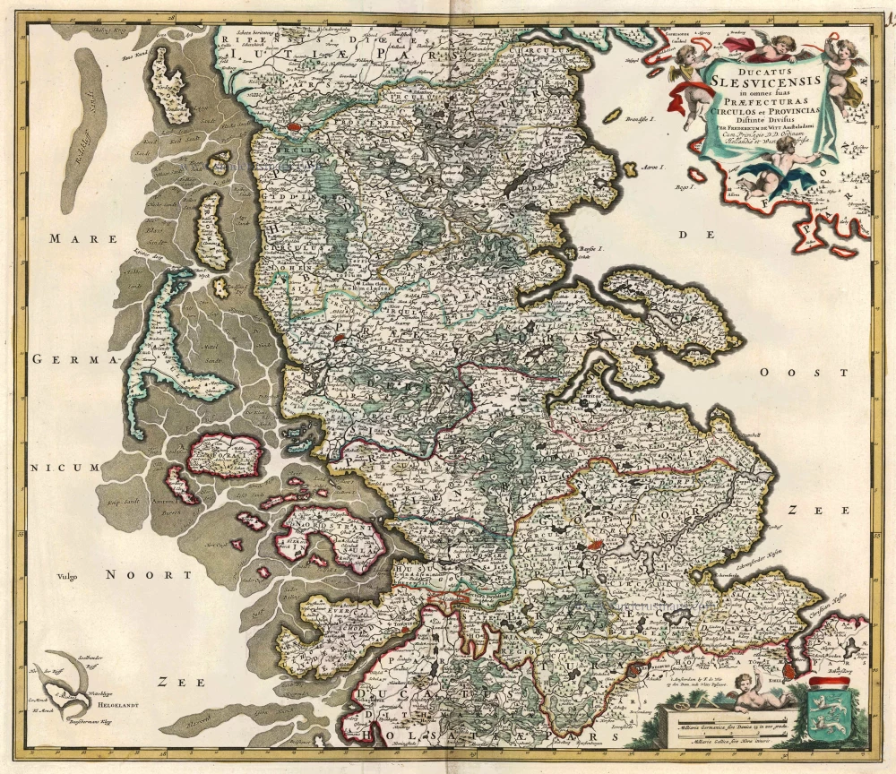 Ducatus Slesvicensis in omnes suas Praefecturas Circulos et Provincias Distinte Divisus.