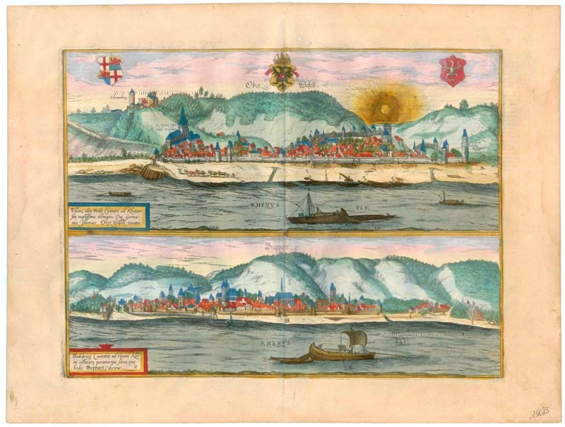 Oberwesel and Boppard by Braun & Hogenberg