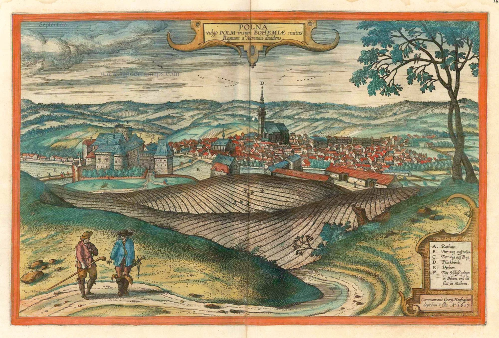 Polna in Bohemia, by Georg Braun and Frans Hogenberg.