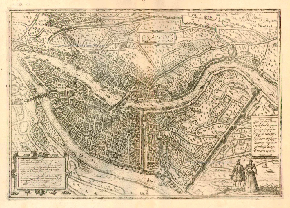 Lyon, by Georg Braun and Frans Hogenberg.