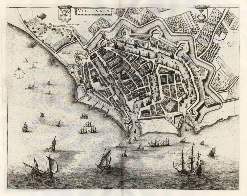 Vlissingen, by Joan Blaeu.