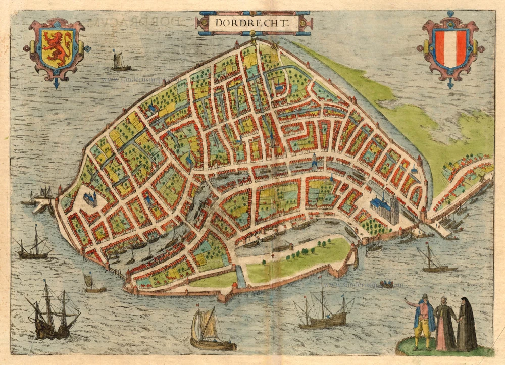 Dordrecht, by Braun & Hogenberg