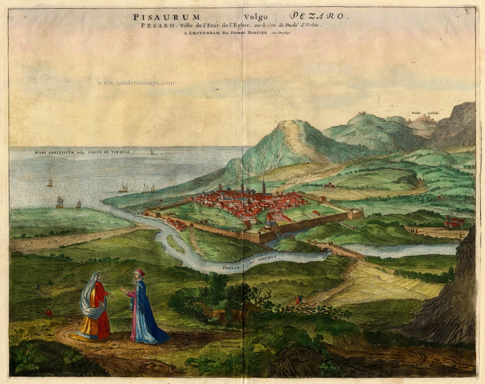 Pesaro, by Blaeu - Mortier.