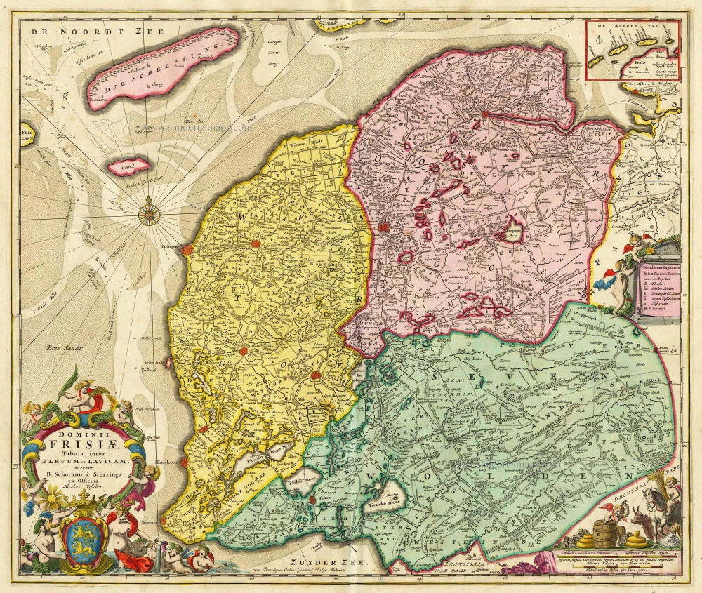 Dominii Frisiae Tabula, inter Flevum et Lavicam.