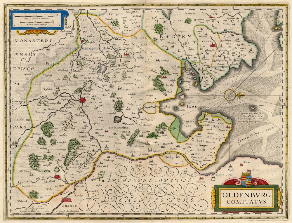 Oldenburg, by Blaeu W.