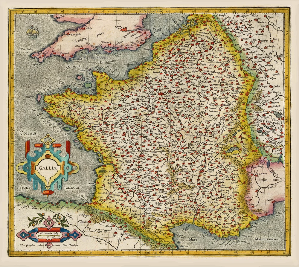 France, by Gerard Mercator.