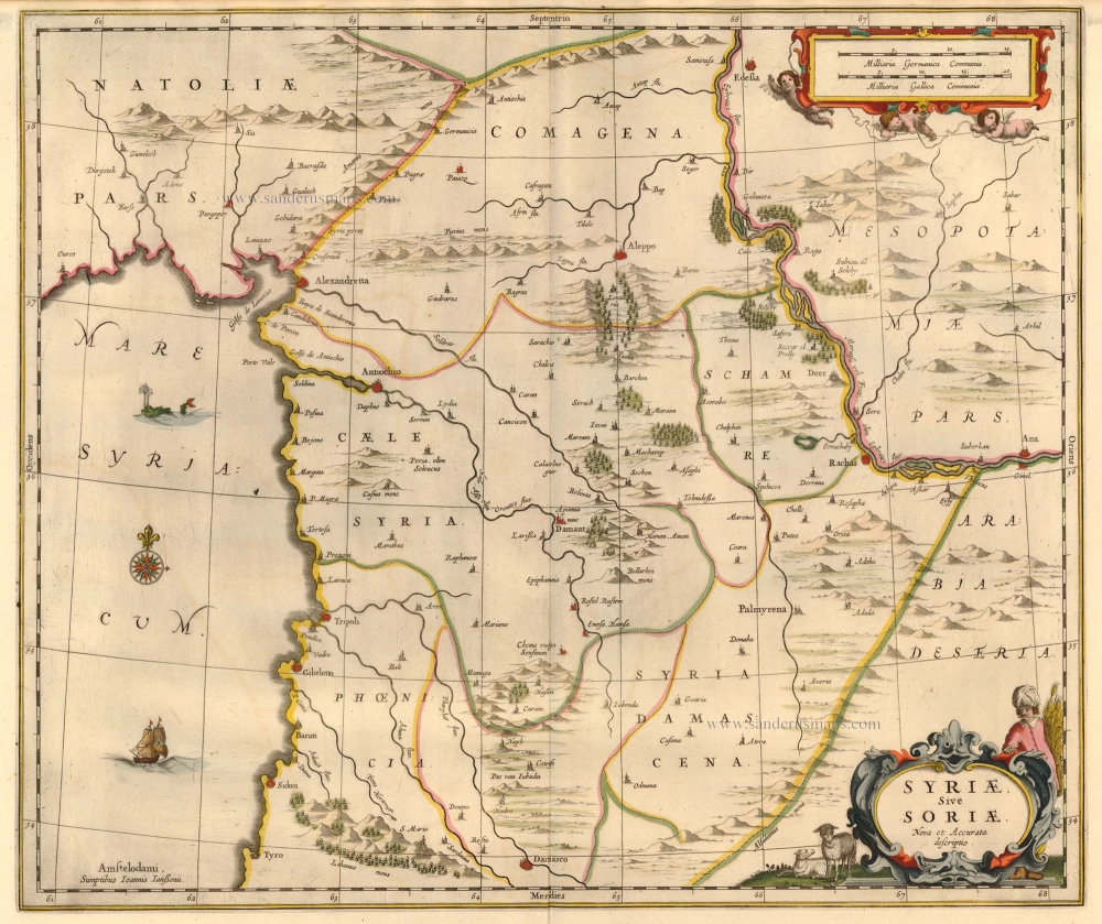 Syria, by Janssonius J.