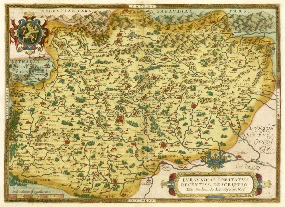 Franche Comté, by Ortelius A.