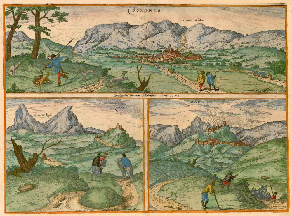 Bornes and Zahara, by Braun & Hogenberg.