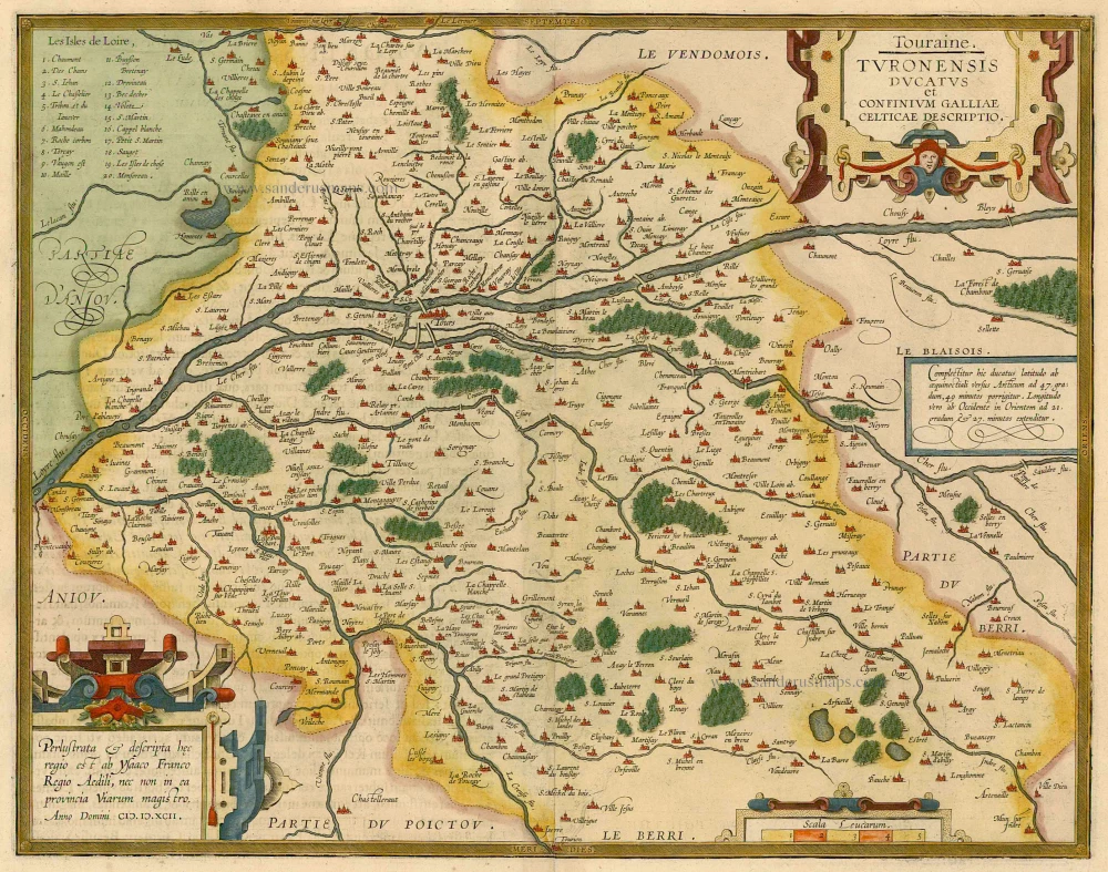 Touraine, by Ortelius A.