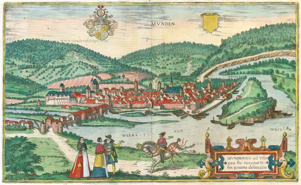 Munden - Mundensis, ad Visurgum flu: Saxoniae Urbis, genuina delineatio.